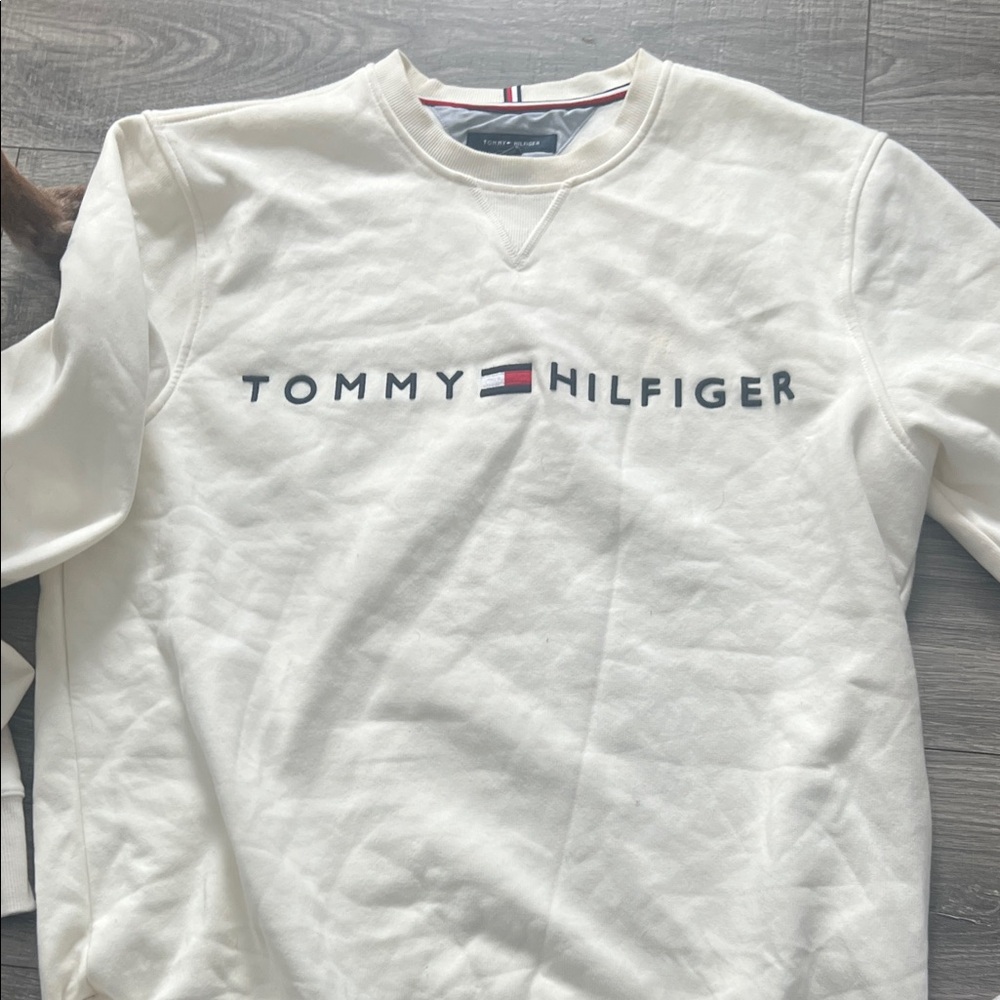 Tommy Hilfiger White Crewneck Sweater